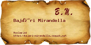 Bajári Mirandella névjegykártya